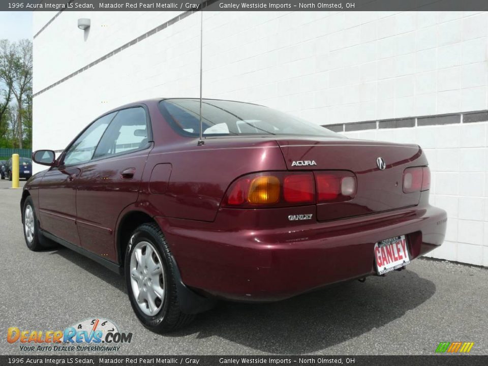 1996 Acura Integra LS Sedan Matador Red Pearl Metallic / Gray Photo #18