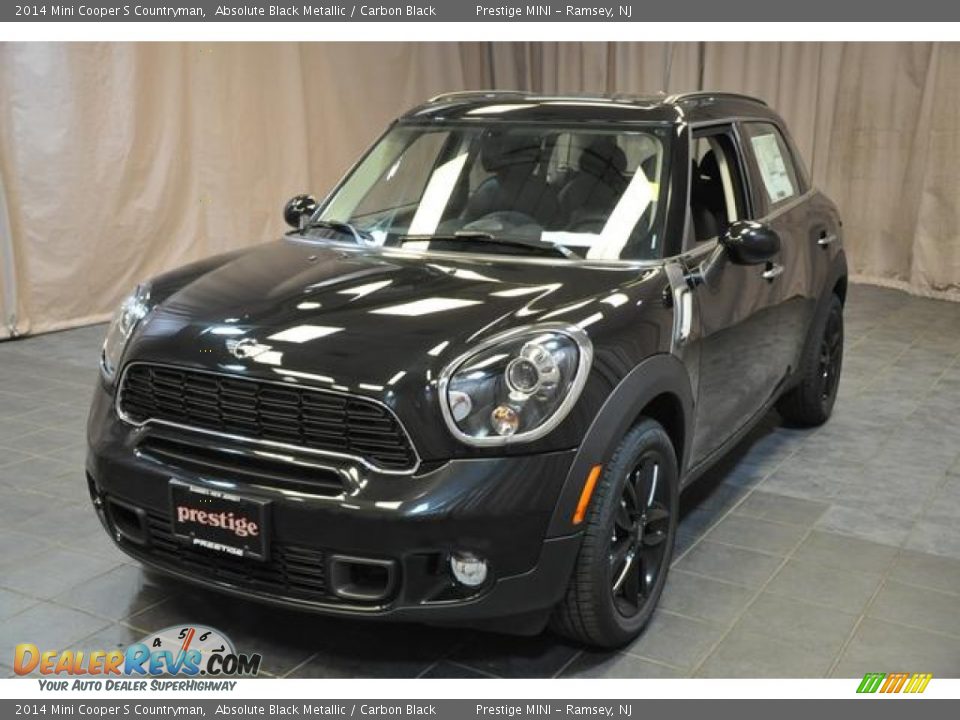 2014 Mini Cooper S Countryman Absolute Black Metallic / Carbon Black Photo #1