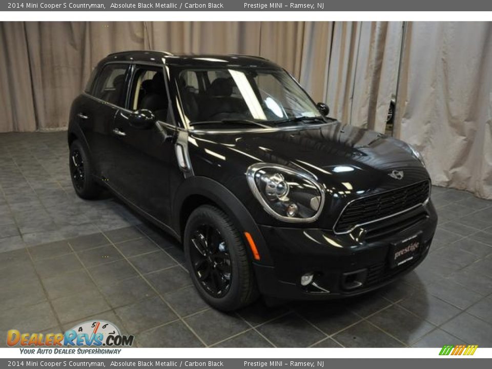 2014 Mini Cooper S Countryman Absolute Black Metallic / Carbon Black Photo #4