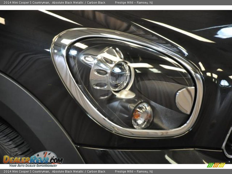 2014 Mini Cooper S Countryman Absolute Black Metallic / Carbon Black Photo #5