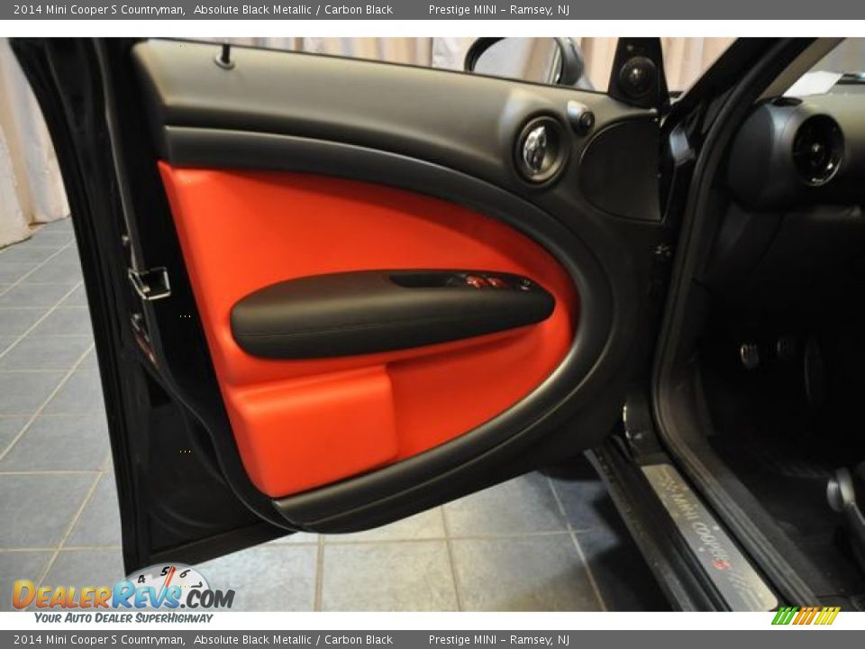 2014 Mini Cooper S Countryman Absolute Black Metallic / Carbon Black Photo #23