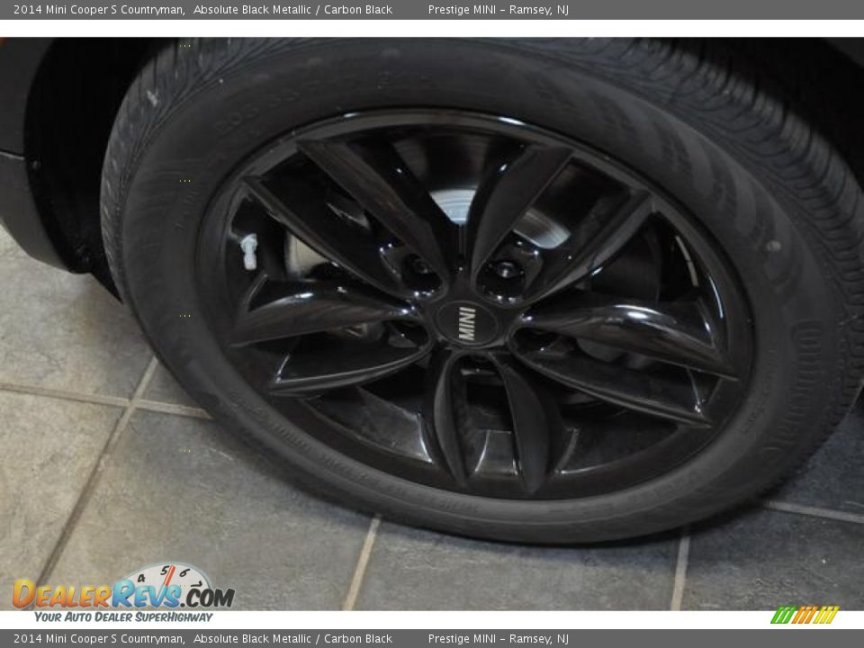 2014 Mini Cooper S Countryman Absolute Black Metallic / Carbon Black Photo #25