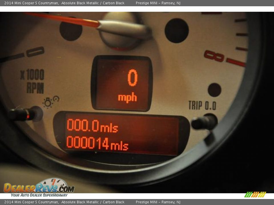 2014 Mini Cooper S Countryman Absolute Black Metallic / Carbon Black Photo #28