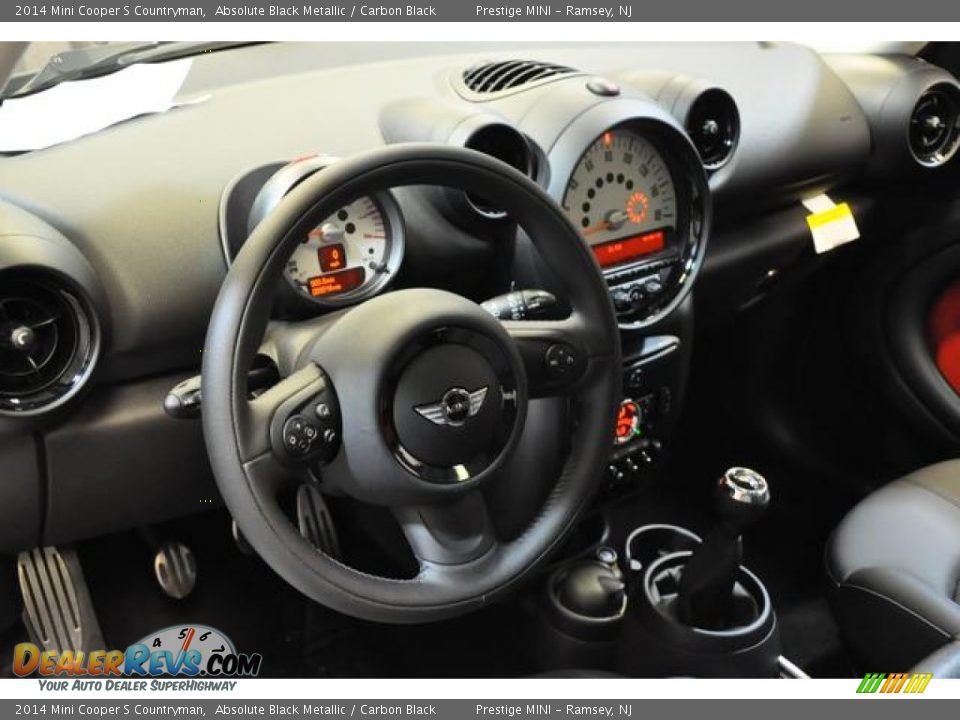 2014 Mini Cooper S Countryman Absolute Black Metallic / Carbon Black Photo #29