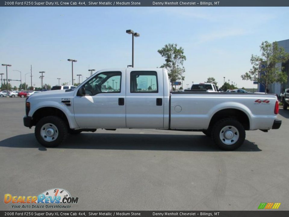 2008 Ford F250 Super Duty XL Crew Cab 4x4 Silver Metallic / Medium Stone Photo #3