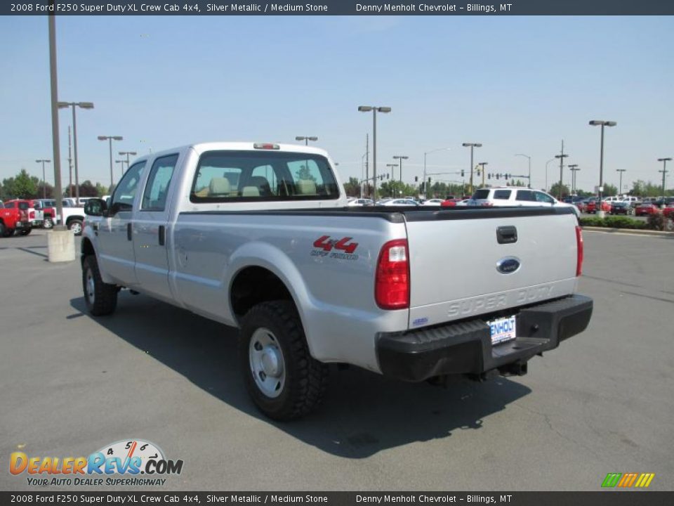 2008 Ford F250 Super Duty XL Crew Cab 4x4 Silver Metallic / Medium Stone Photo #4