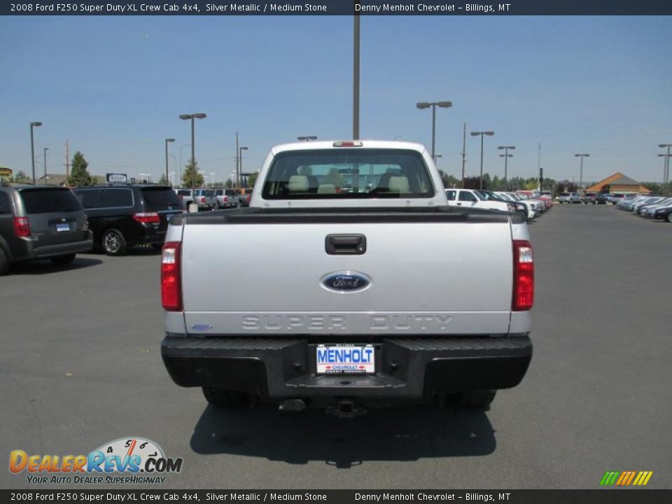 2008 Ford F250 Super Duty XL Crew Cab 4x4 Silver Metallic / Medium Stone Photo #5
