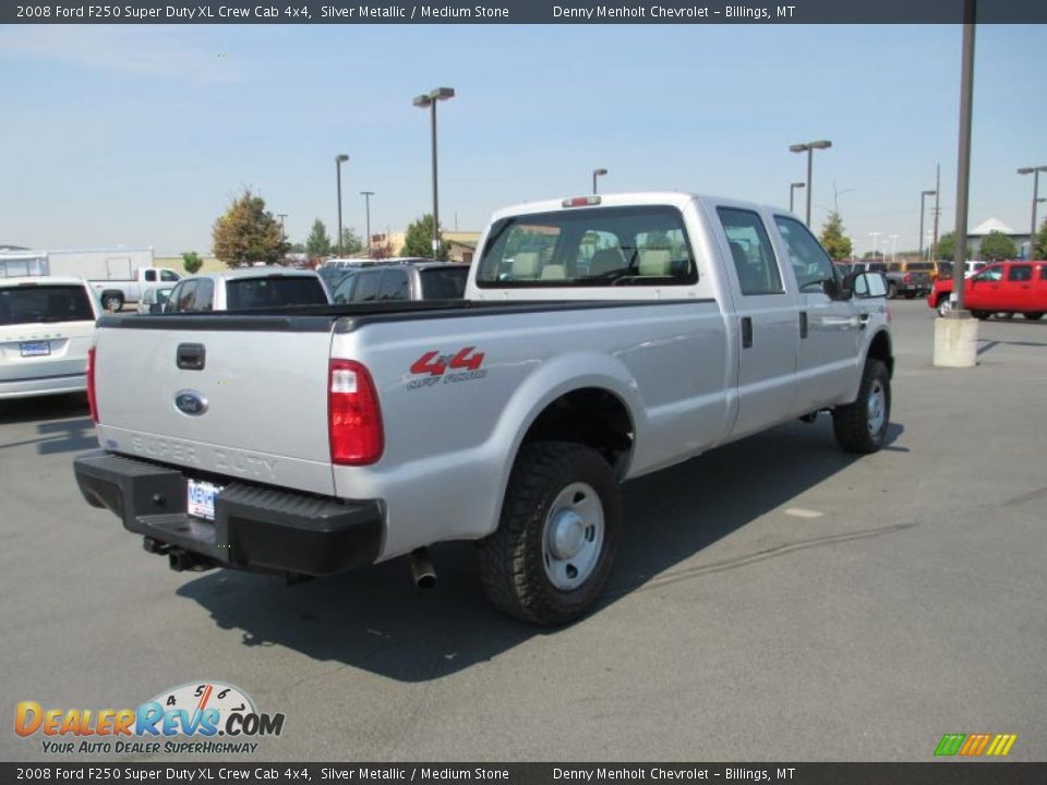 2008 Ford F250 Super Duty XL Crew Cab 4x4 Silver Metallic / Medium Stone Photo #6