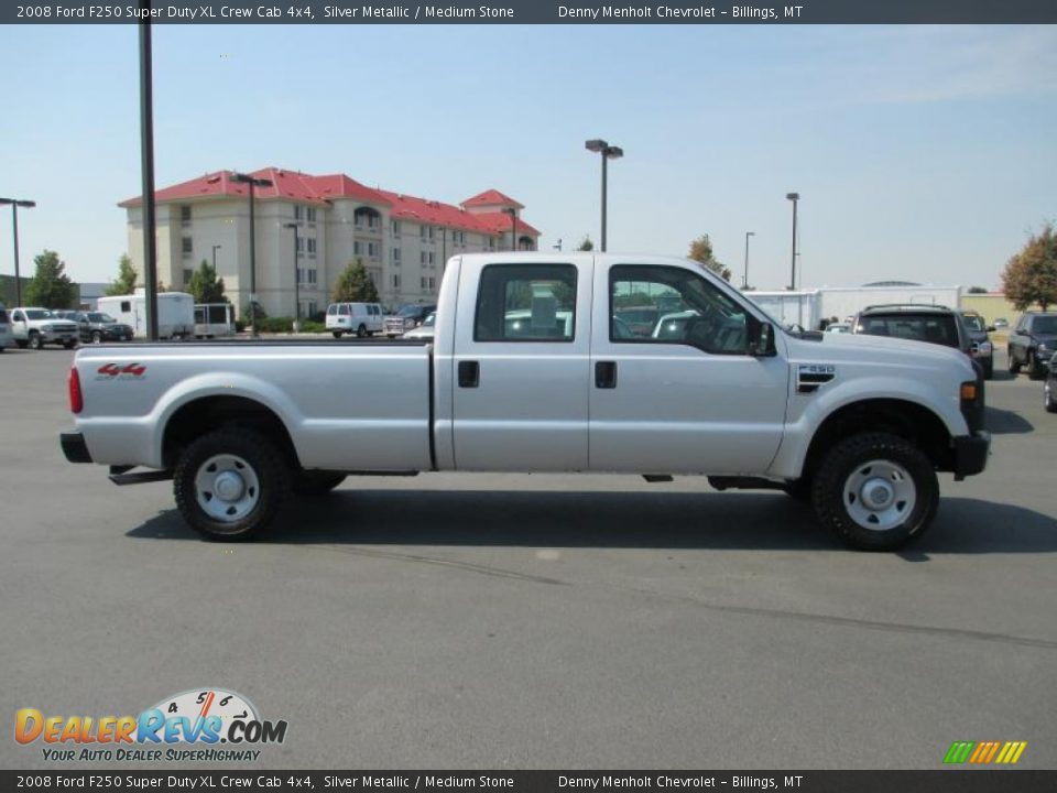 2008 Ford F250 Super Duty XL Crew Cab 4x4 Silver Metallic / Medium Stone Photo #7