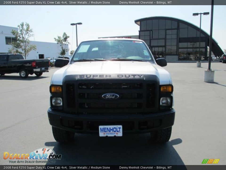 2008 Ford F250 Super Duty XL Crew Cab 4x4 Silver Metallic / Medium Stone Photo #8