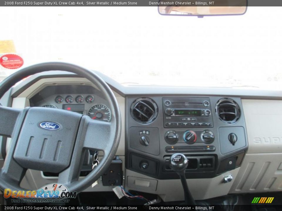 2008 Ford F250 Super Duty XL Crew Cab 4x4 Silver Metallic / Medium Stone Photo #10