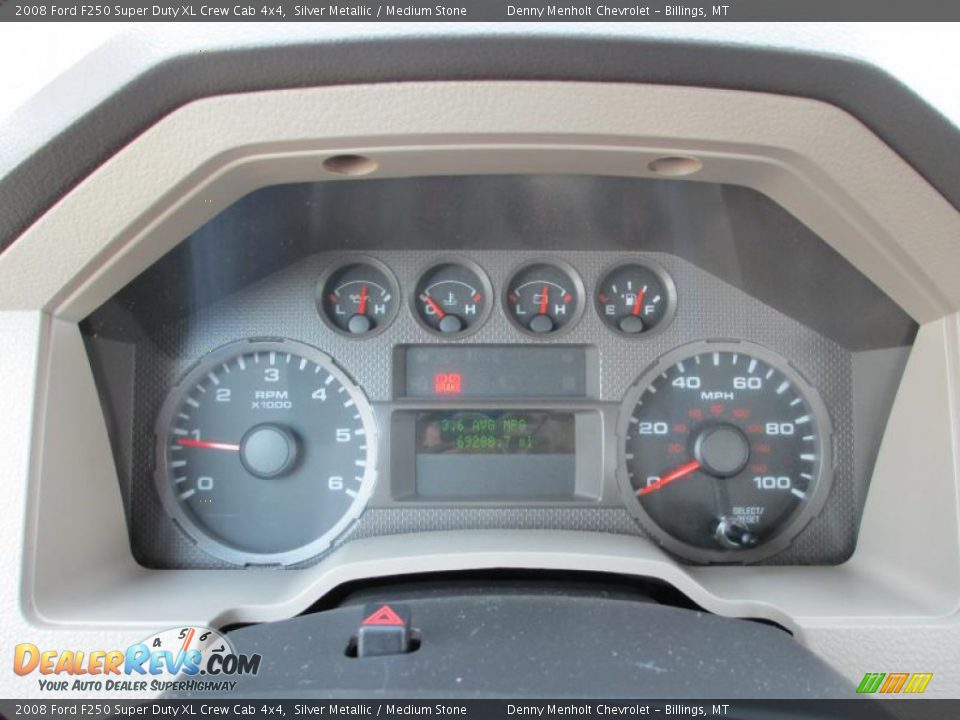 2008 Ford F250 Super Duty XL Crew Cab 4x4 Silver Metallic / Medium Stone Photo #12