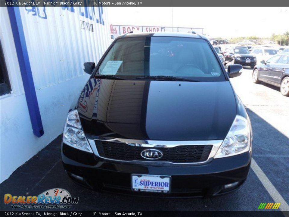 2012 Kia Sedona EX Midnight Black / Gray Photo #2
