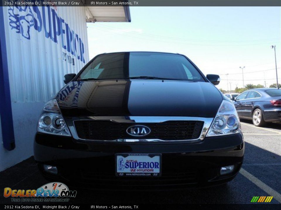 2012 Kia Sedona EX Midnight Black / Gray Photo #3