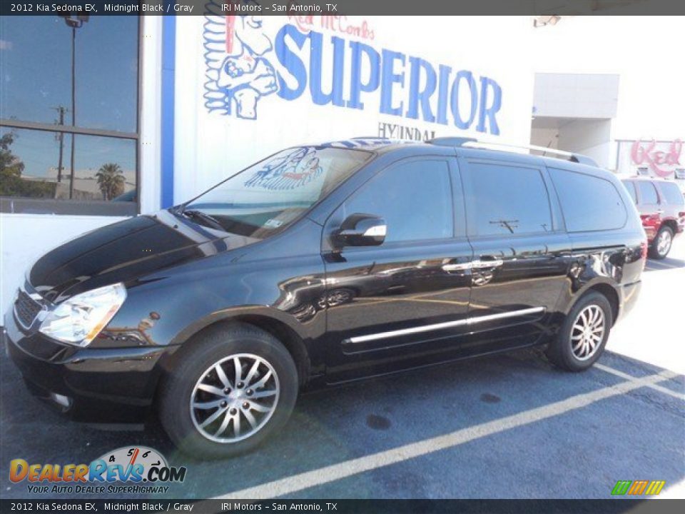 2012 Kia Sedona EX Midnight Black / Gray Photo #6