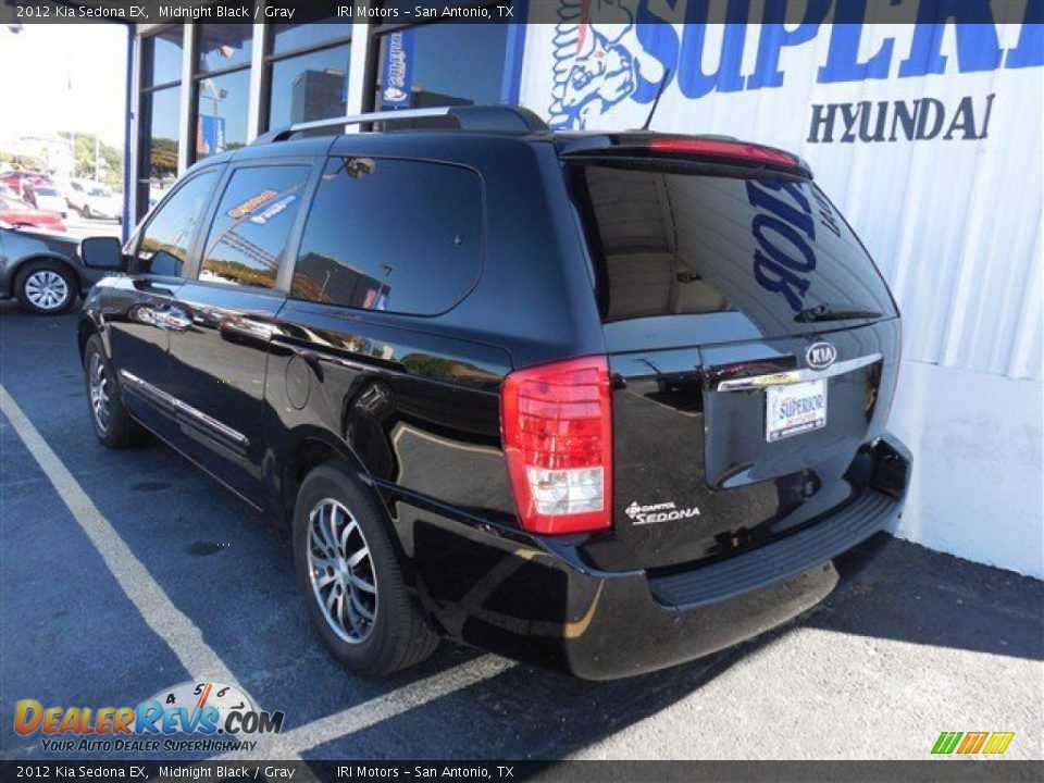2012 Kia Sedona EX Midnight Black / Gray Photo #9