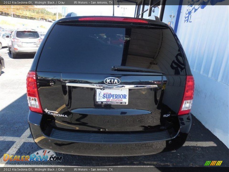 2012 Kia Sedona EX Midnight Black / Gray Photo #10