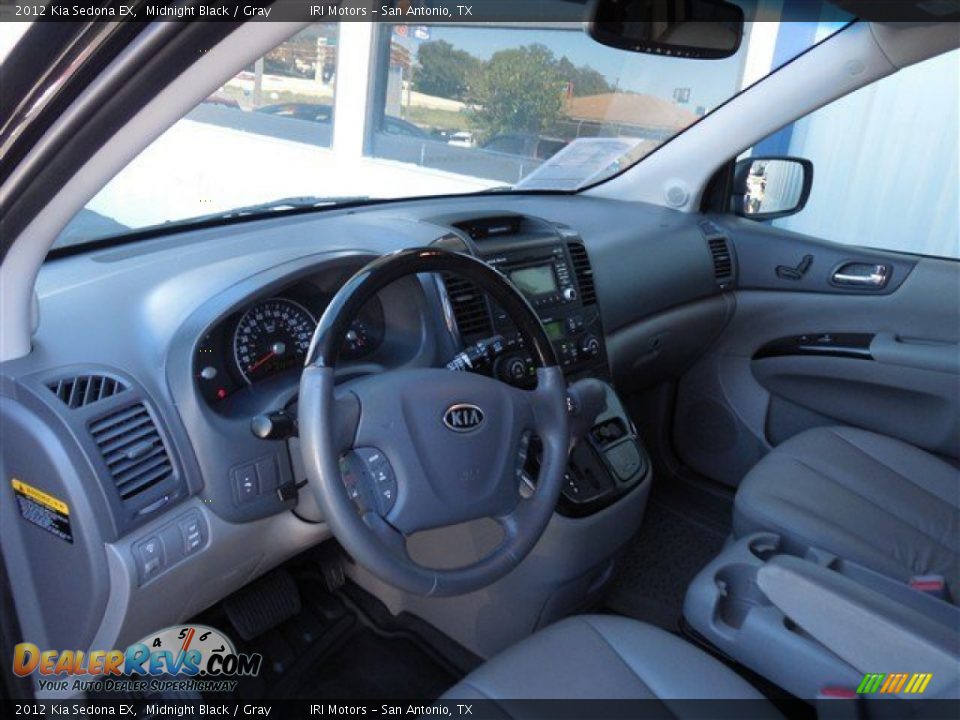 2012 Kia Sedona EX Midnight Black / Gray Photo #14