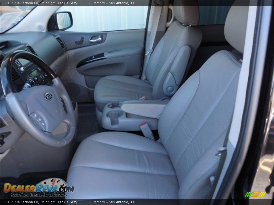 2012 Kia Sedona EX Midnight Black / Gray Photo #15