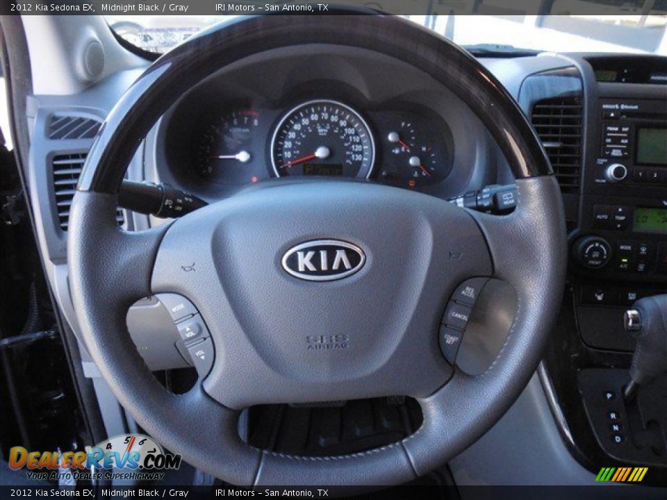 2012 Kia Sedona EX Midnight Black / Gray Photo #24