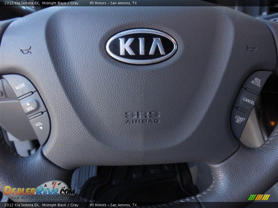 2012 Kia Sedona EX Midnight Black / Gray Photo #28