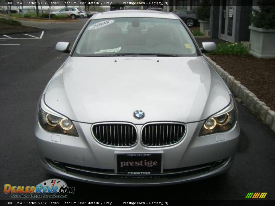 2008 BMW 5 Series 535xi Sedan Titanium Silver Metallic / Grey Photo #3