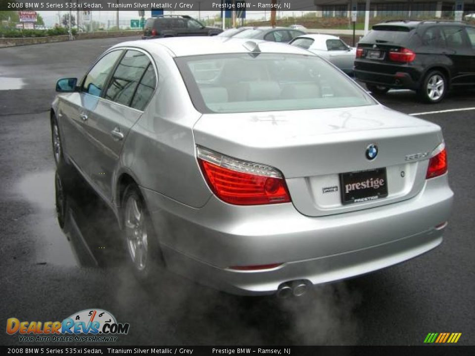 2008 BMW 5 Series 535xi Sedan Titanium Silver Metallic / Grey Photo #6