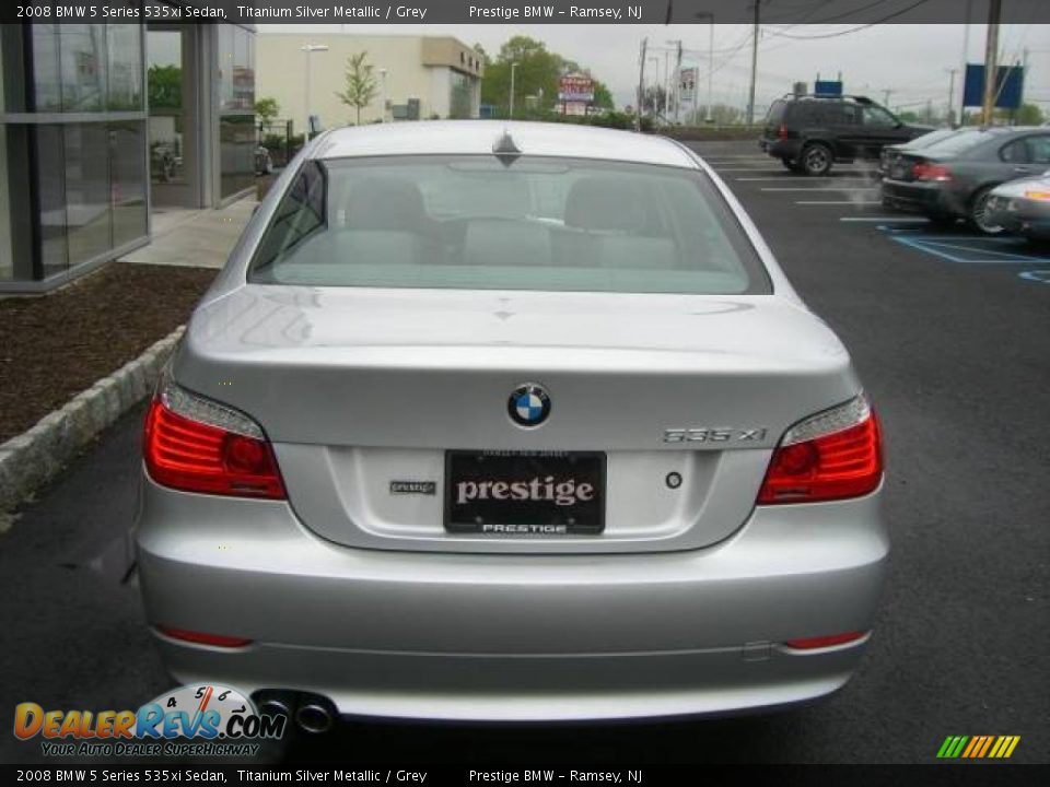 2008 BMW 5 Series 535xi Sedan Titanium Silver Metallic / Grey Photo #7