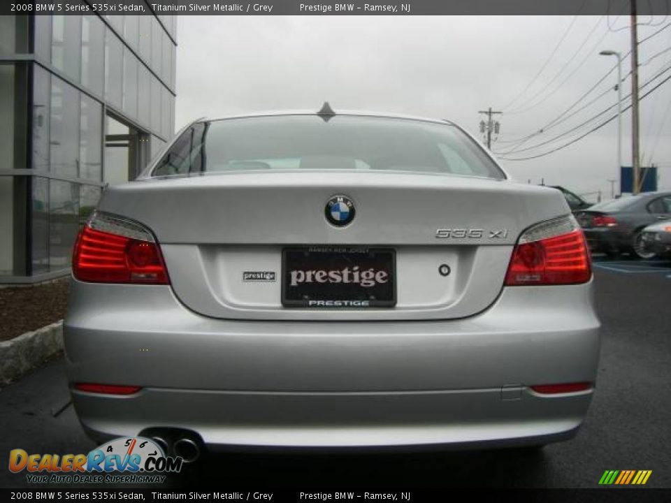 2008 BMW 5 Series 535xi Sedan Titanium Silver Metallic / Grey Photo #8
