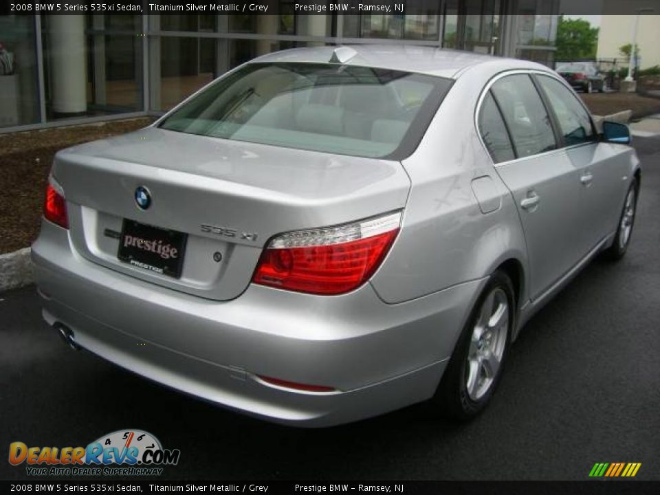 2008 BMW 5 Series 535xi Sedan Titanium Silver Metallic / Grey Photo #9