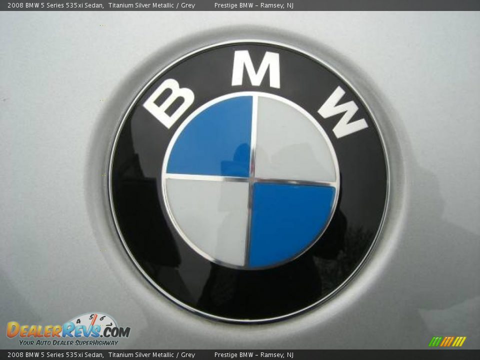 2008 BMW 5 Series 535xi Sedan Titanium Silver Metallic / Grey Photo #11