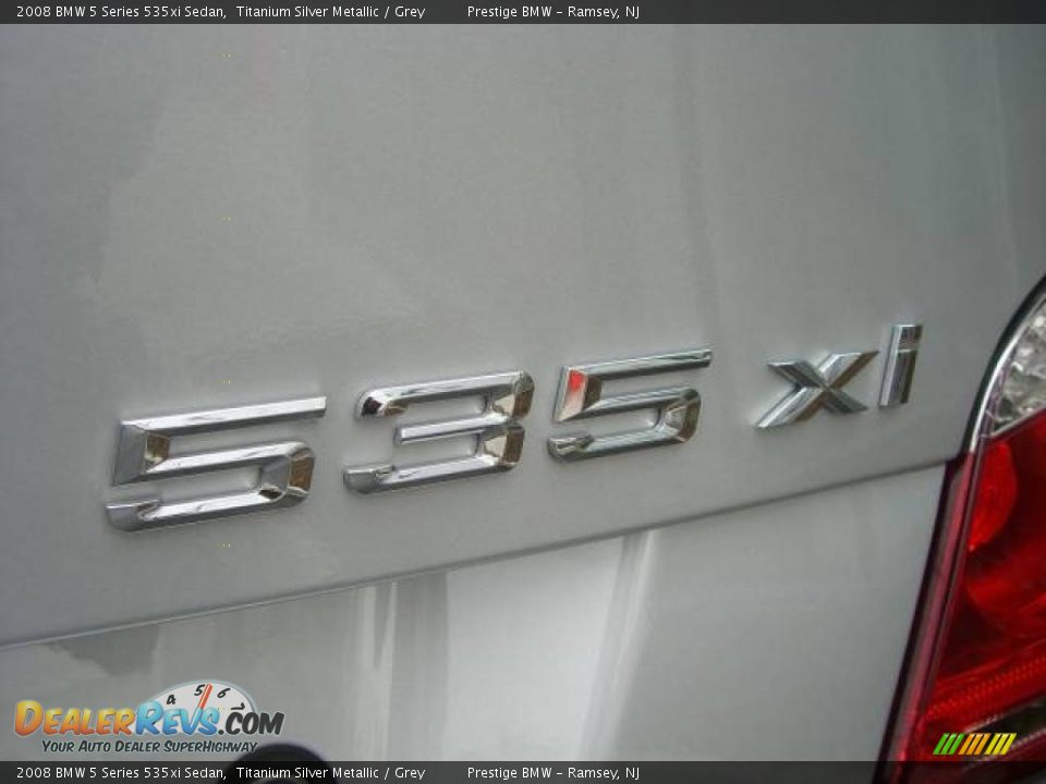 2008 BMW 5 Series 535xi Sedan Titanium Silver Metallic / Grey Photo #12