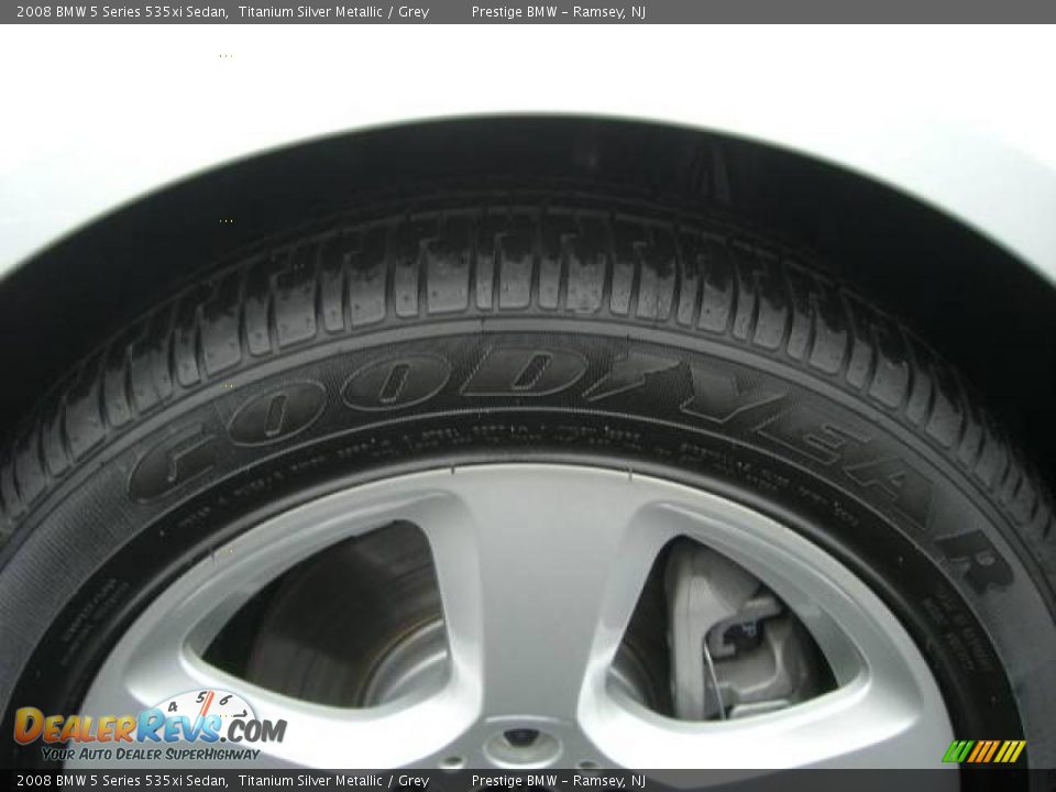 2008 BMW 5 Series 535xi Sedan Titanium Silver Metallic / Grey Photo #17