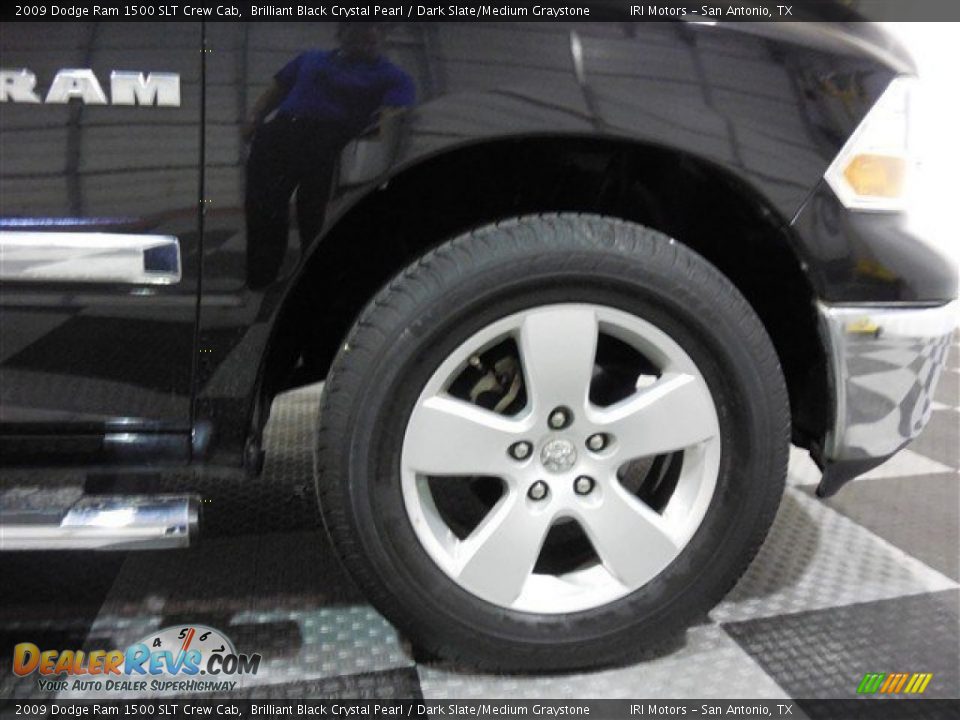 2009 Dodge Ram 1500 SLT Crew Cab Brilliant Black Crystal Pearl / Dark Slate/Medium Graystone Photo #8