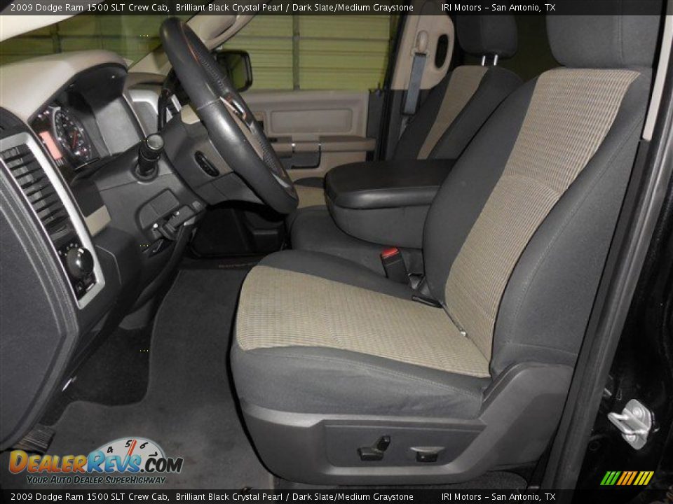 2009 Dodge Ram 1500 SLT Crew Cab Brilliant Black Crystal Pearl / Dark Slate/Medium Graystone Photo #11