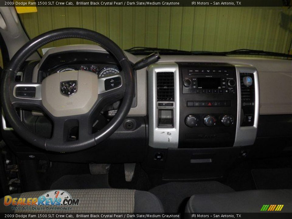 2009 Dodge Ram 1500 SLT Crew Cab Brilliant Black Crystal Pearl / Dark Slate/Medium Graystone Photo #13
