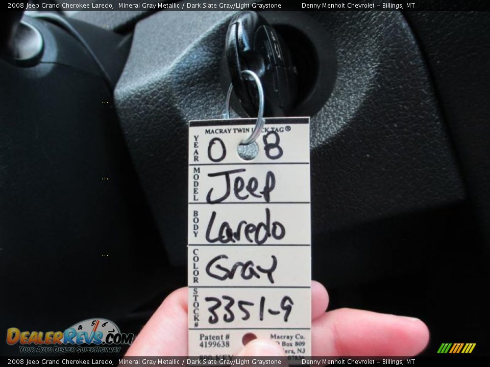 2008 Jeep Grand Cherokee Laredo Mineral Gray Metallic / Dark Slate Gray/Light Graystone Photo #17