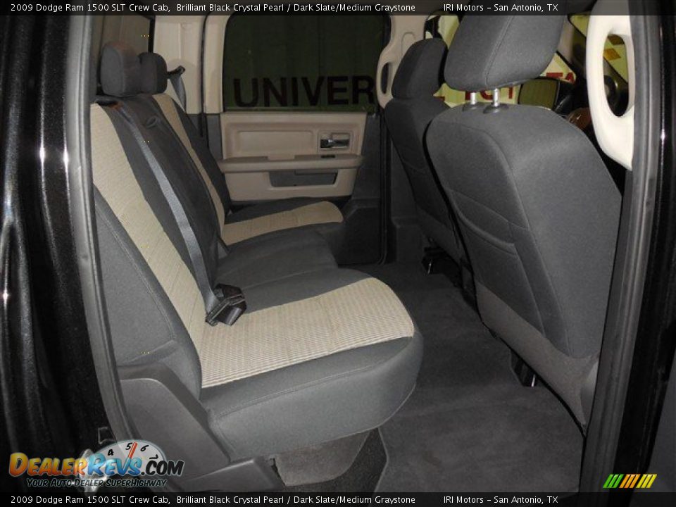 2009 Dodge Ram 1500 SLT Crew Cab Brilliant Black Crystal Pearl / Dark Slate/Medium Graystone Photo #19