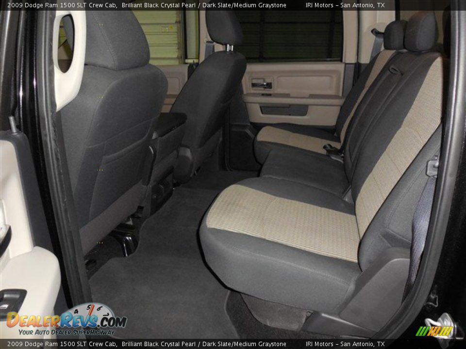 2009 Dodge Ram 1500 SLT Crew Cab Brilliant Black Crystal Pearl / Dark Slate/Medium Graystone Photo #20