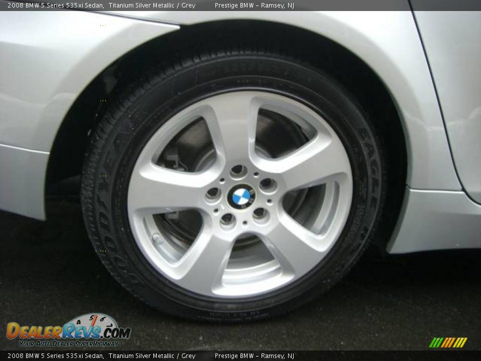 2008 BMW 5 Series 535xi Sedan Titanium Silver Metallic / Grey Photo #21