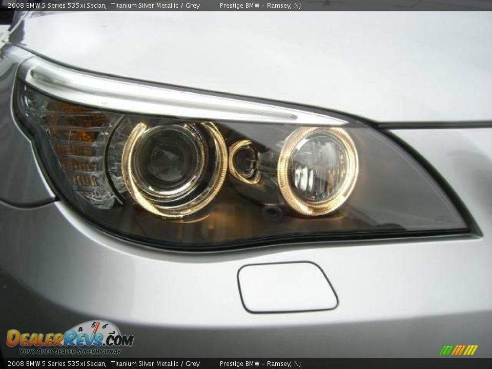 2008 BMW 5 Series 535xi Sedan Titanium Silver Metallic / Grey Photo #23