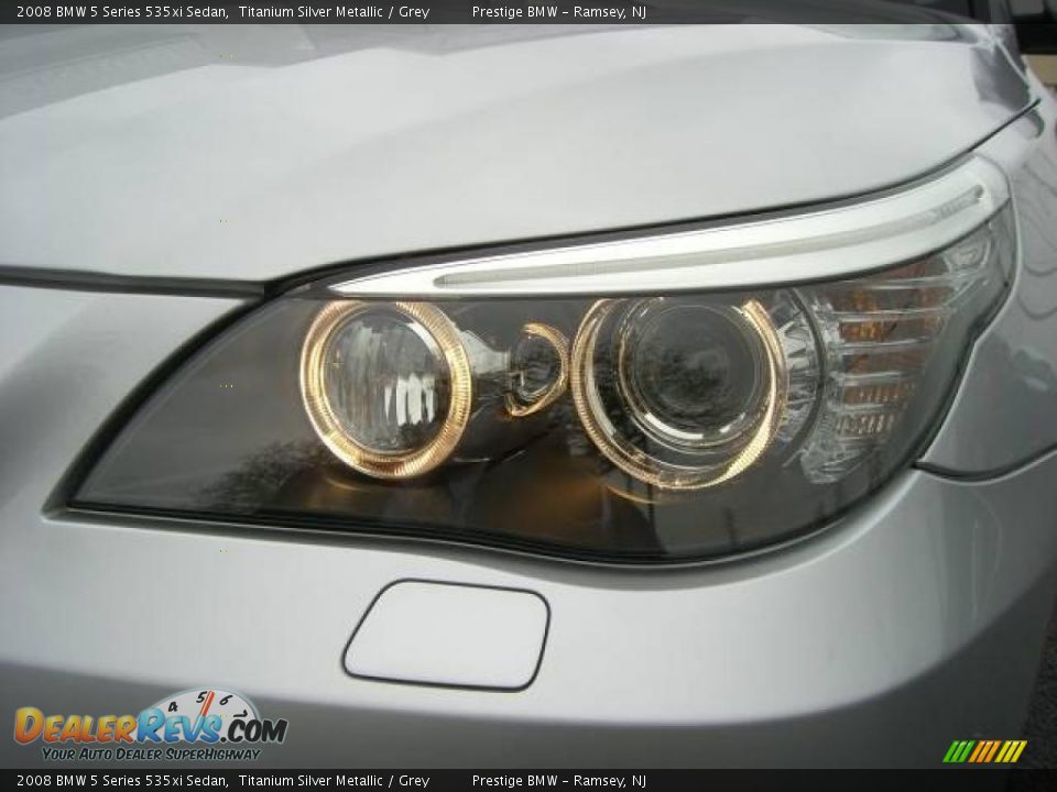 2008 BMW 5 Series 535xi Sedan Titanium Silver Metallic / Grey Photo #24
