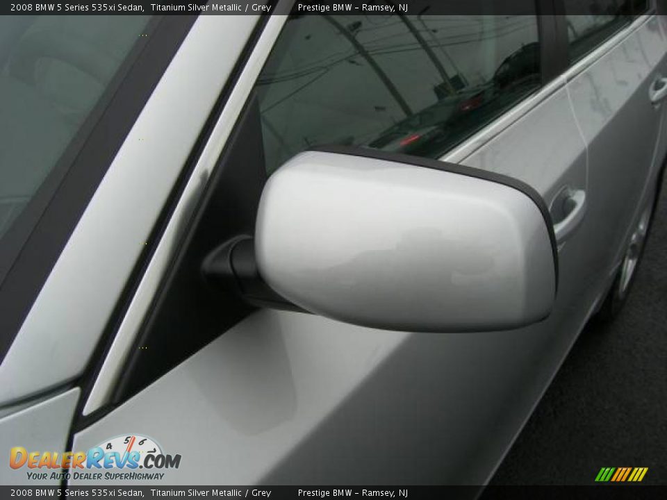 2008 BMW 5 Series 535xi Sedan Titanium Silver Metallic / Grey Photo #34