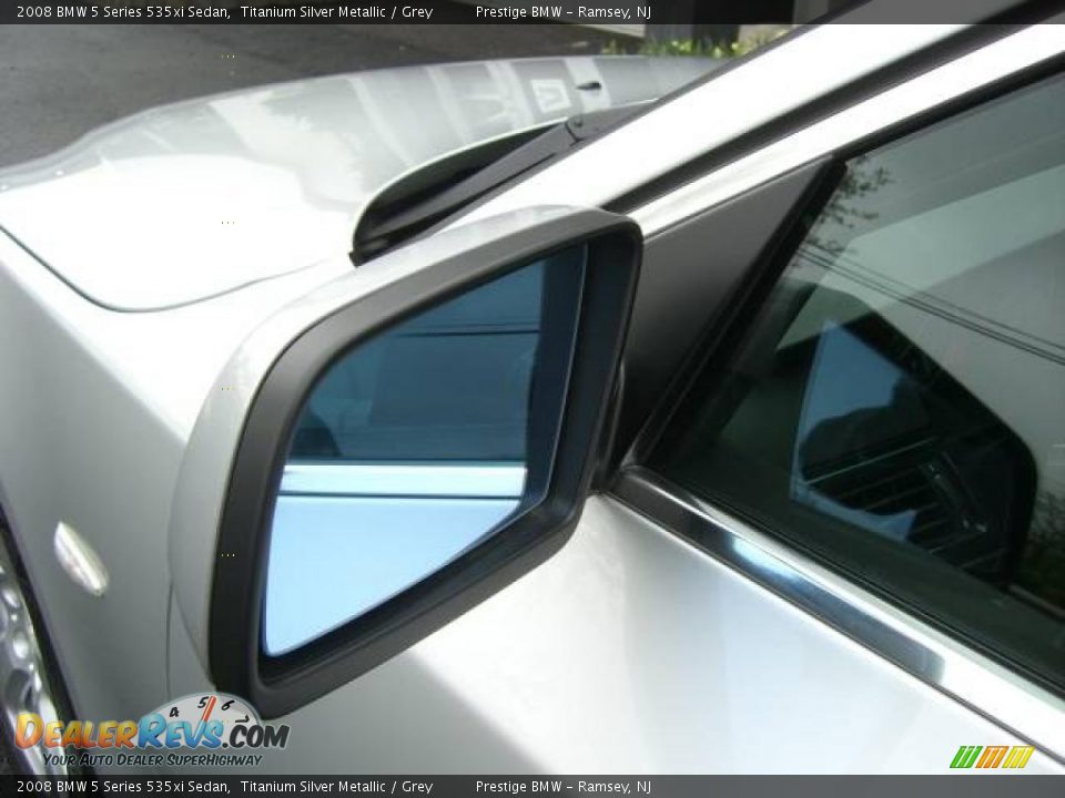 2008 BMW 5 Series 535xi Sedan Titanium Silver Metallic / Grey Photo #35