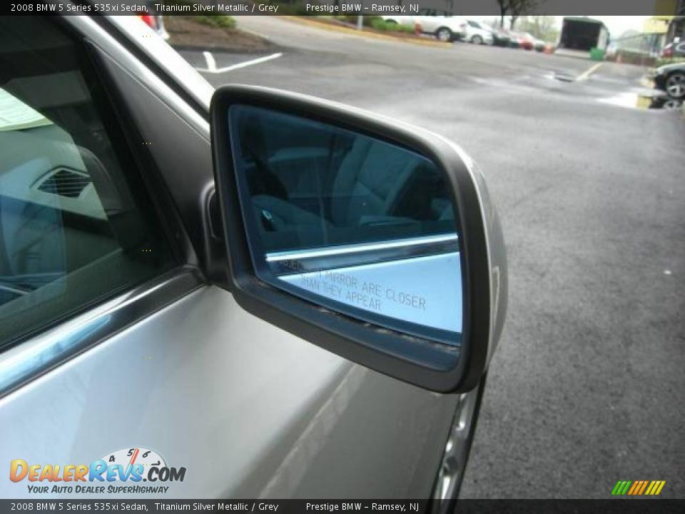 2008 BMW 5 Series 535xi Sedan Titanium Silver Metallic / Grey Photo #36