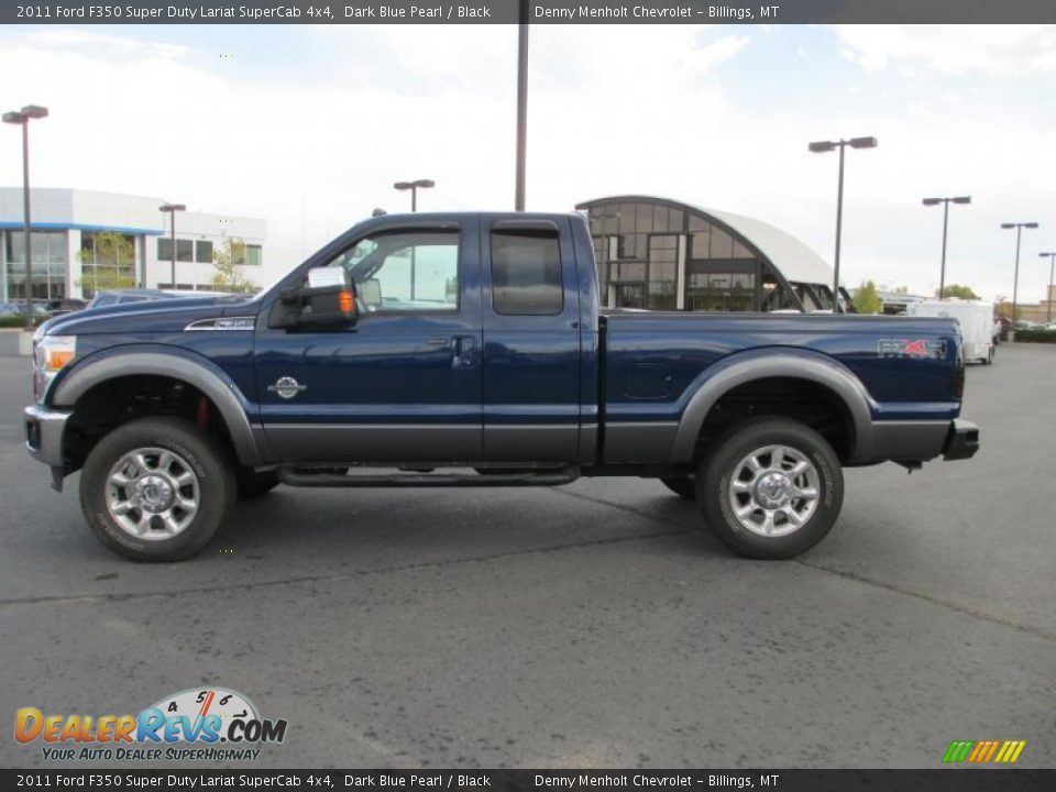 Dark Blue Pearl 2011 Ford F350 Super Duty Lariat SuperCab 4x4 Photo #3