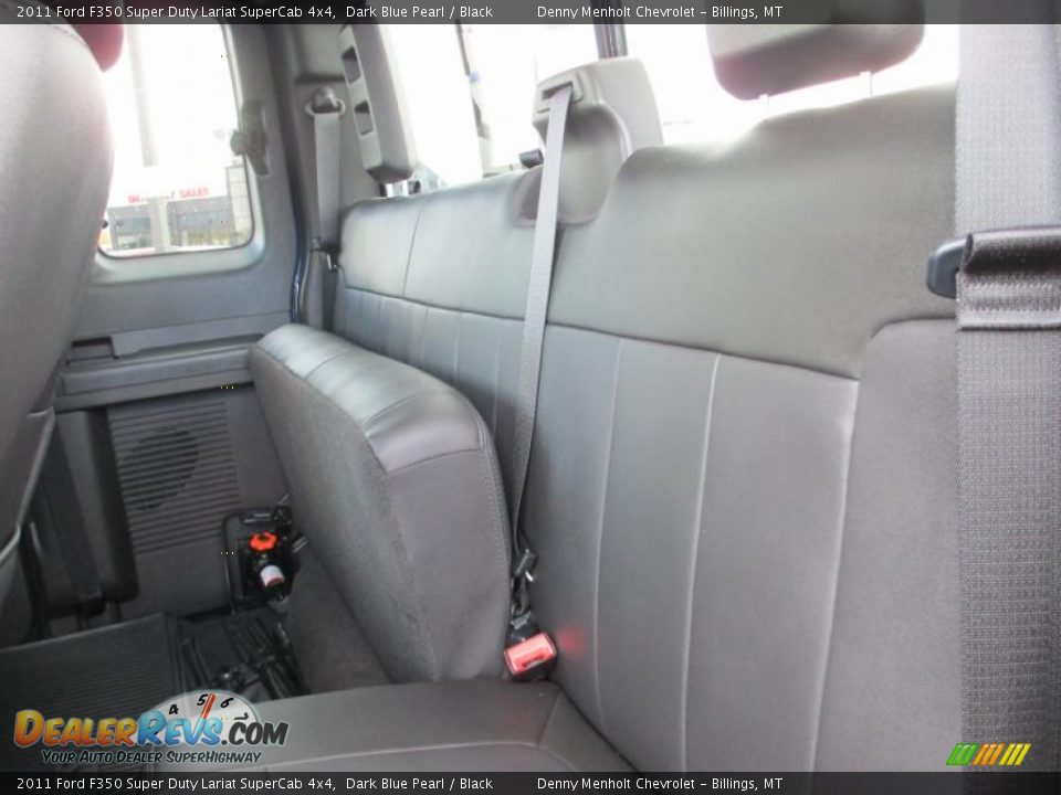 2011 Ford F350 Super Duty Lariat SuperCab 4x4 Dark Blue Pearl / Black Photo #9
