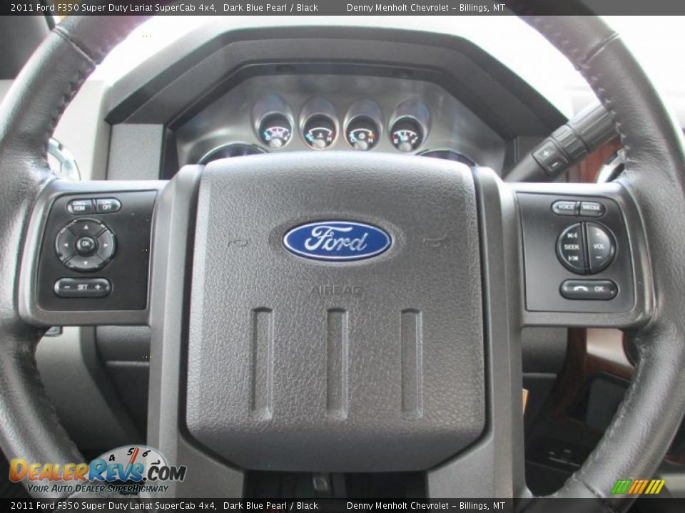 2011 Ford F350 Super Duty Lariat SuperCab 4x4 Dark Blue Pearl / Black Photo #11