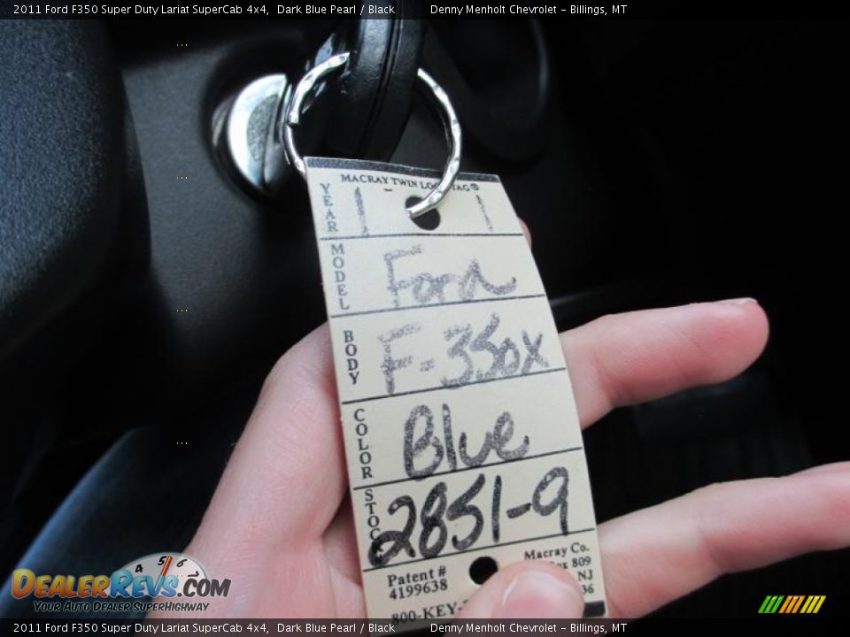 2011 Ford F350 Super Duty Lariat SuperCab 4x4 Dark Blue Pearl / Black Photo #15