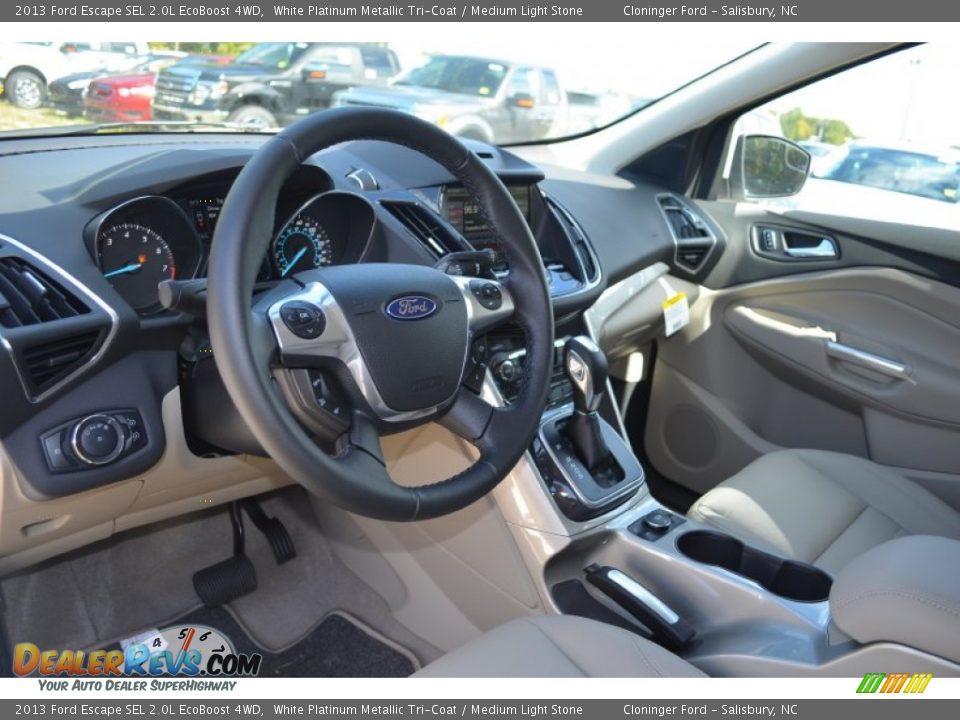 2013 Ford Escape SEL 2.0L EcoBoost 4WD White Platinum Metallic Tri-Coat / Medium Light Stone Photo #6